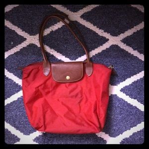 Longchamp Le Pliage Red Tote